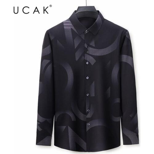 UCAK Brand Long Sleeve Shirts Men Clothing Turn-down Collar Streetwear Shirt Pull Homme 2020 Spring Autumn New Clothes U6099