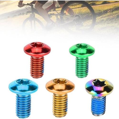 12Pcs Color Brake Disc Screws M5x11.5 MTB Road Bike Bicycle Disk Brake Rotor Bolts Steel T25 Torx Screws Bicycle Parts