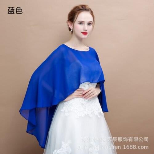 Up.Sky Long Chiffon Cape Shawl Wedding Jacket Women Shrug Bolero Wraps Black Off White Red One Size Etole Mariage Bolero Mariage