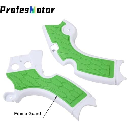 Motorcycle Green Frame Guards Frameguard Fairing Covers Protector For KAWASAKI KXF250 KX250F 2015-2018 KX250 2009-2019