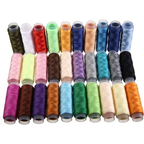30 Colors Sewing Thread Polyester Thread Set Handmade Embroidery Line Sewing Threads for Hand Machines Sewing Yarn
