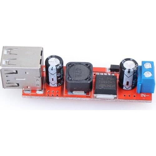 ABSF Dual USB 9V/12V/24V/36V to 5V Converter DC-DC 3A Step Down Power Module