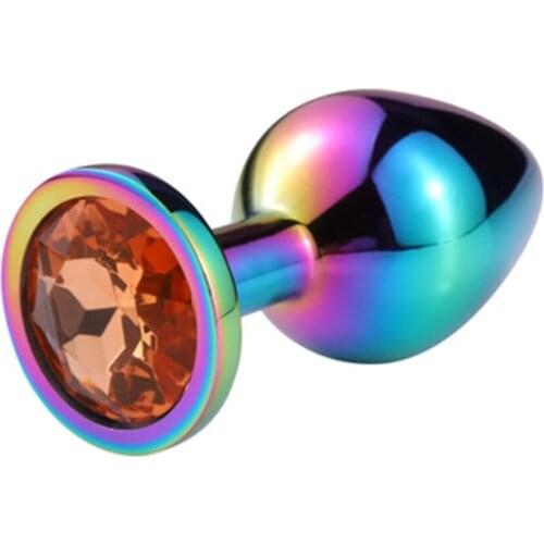 Anal Toys Colorful SmoothMetal Butt Plug Private Goods Adult Toys Sex Shop Masturbator For Man Plug Private Goods