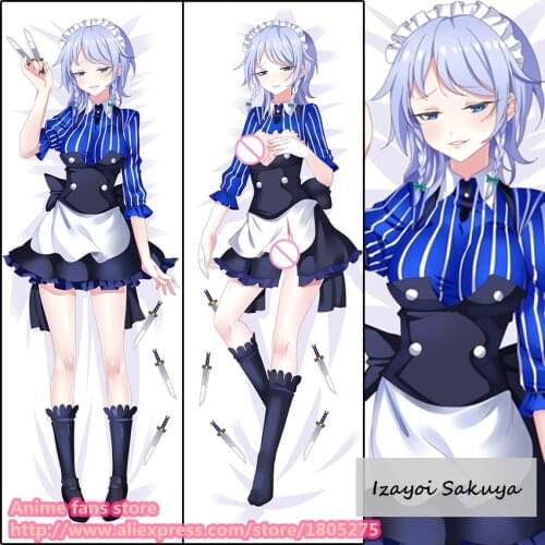 Anime TouHou Project Izayoi Sakuya Sexy Japanese Pillowcase Pillow Cover Case decorative Hugging Body