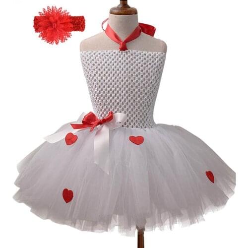 Girls White Fluffy Tutu Dress Baby Girl Birthday Party Tulle Dresses Kids Valentines Day Photo Shooting Costume Outfit 0-12Y