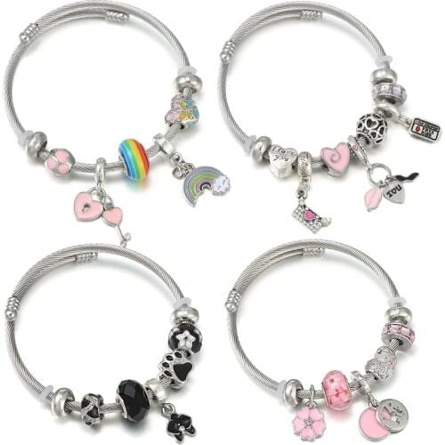 BRACE CODE European And American Style TISCO Stainless Steel Brand Bracelet Hollow Geometric Ladies Bracelet Lndividually Packed