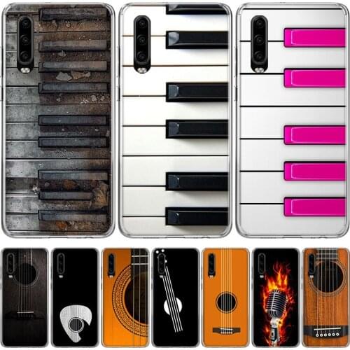 Piano keys microphone Phone Case for Huawei P40 P30 P20 Mate 30 20 10 Pro P10 Lite P Smart Z + 2019 Gift Coque Cover Capa