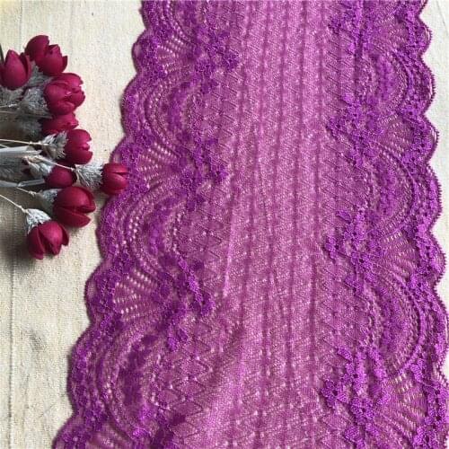 E1242 elastic lace purple fabric diy crafts sewing suppies decoration accessories for garments elastic lace trim18cm