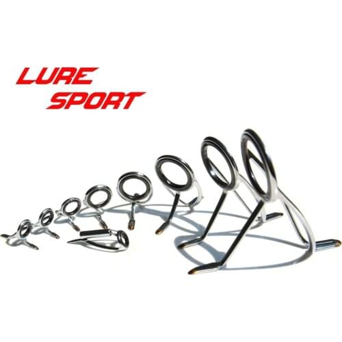 LureSport 9pcs guides Set MN Top kW guide for Heavy Boat Casting Rod Building component Repair fishing pole DIY Accessory