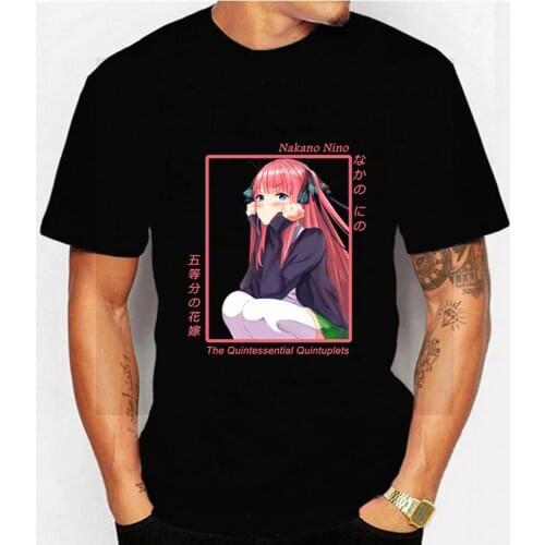 2021 Hot Anime Kawaii Nino Nakano T Shirt The Quintessential Quintuplets Women Fashion T-shirt Graphic Hip Hop Top Tees