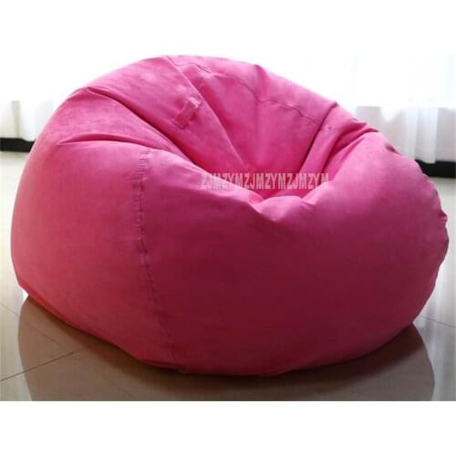 Lazy Single Sofa Soft Chair Bed Suede Living Room Furniture Lounge Bean Bag Chair Filler Of Styrofoam Particles 80*80cm