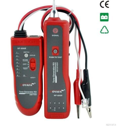 NF-806R Network Cable fault locator Tester UTP STP RJ45 RJ11with Alligator Clip