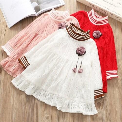 Girls dress 2018 spring autumn fashion Preppy Style princess dress kid children dress girls clothes 2-7 year girls clothing