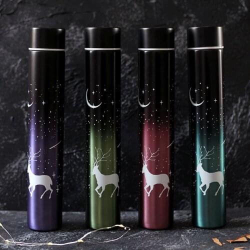 280ML Portable Stainless Steel Water Thermal Bottles Coffee Tea Milk Thermos Mugs Travel Tumbler Women Car Anti-wolf Thermo Cups