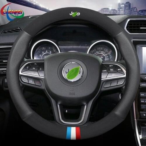 Non-Slip Car Steering Wheel Cover For JEEP Wrangler Compass Grand Cherokee Renegade Patriot 2019 2020 Car Interior Accessories