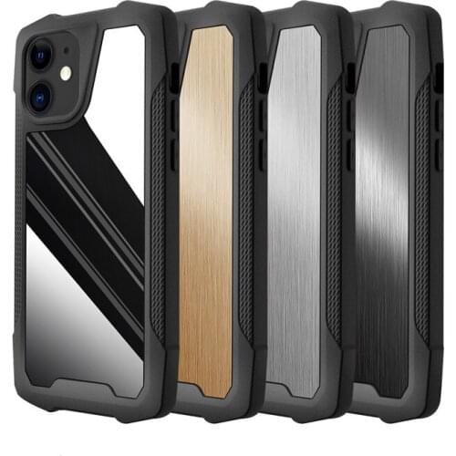 Airbag Shockproof Armor Case For iphone 12 Pro Case Armor TPU Metal Cover For iphone 11 Pro Max 6 6s 7 8 Plus X Xr Xs Max Coques