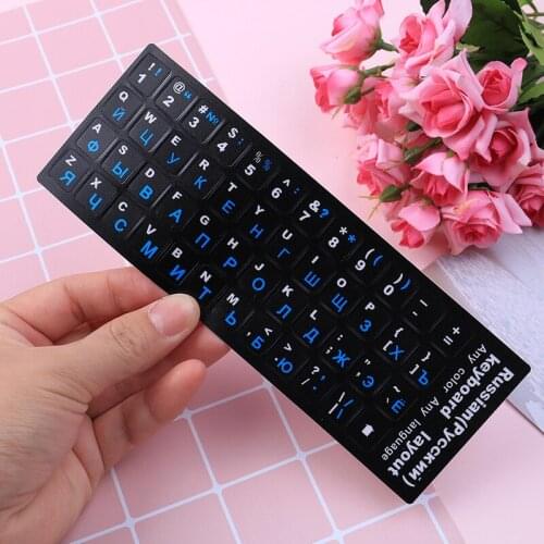 Hot Russian Keyboard Cover Stickers For Mac Book Laptop PC Keyboard 10" TO 17" Computer Standard Letter Layout Keyboard Covers