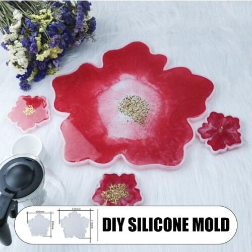 Silicone Agate Coaster Pad Casting Mold Resin Making Epoxy Mould Craft Tool DIY SEC88