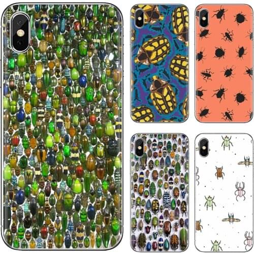 Cute Silicone Phone Case Beetles Insects Entomology Collage For Xiaomi mi Redmi Note 3 4 4X 5 6 7 8 8t 9 9s 9t 10 pro lite