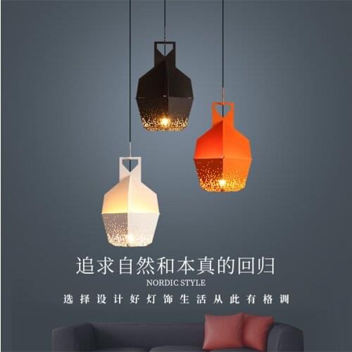 Nordic Hollow Star Pendant Lights Living Room Dining Room Lamp Industrial Wind Restaurant Bar Art Folded Hanging Lights Fixtures