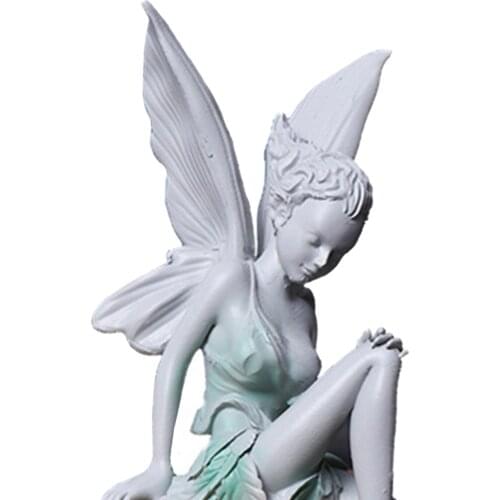 Fairy Statue Garden Ornament Lawn Fountain Pond Pool Home Office Table Desk Decor Birthay Gift