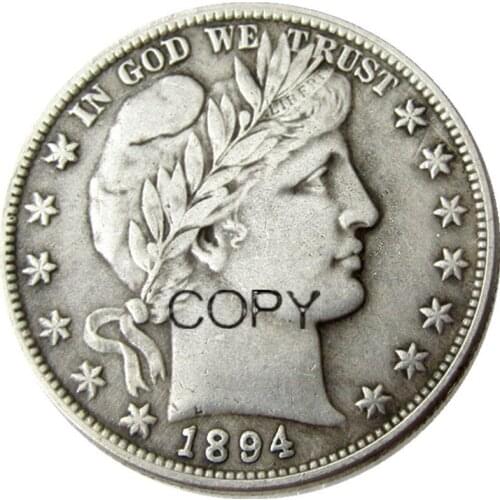 US 1894POS Barber Half Dollar Silver Plated Copy Coins