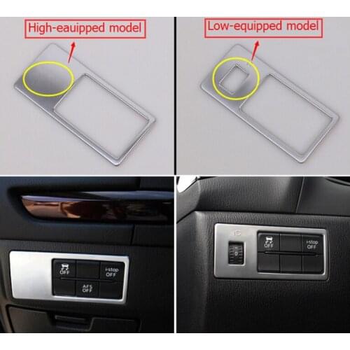 Only for High-Equipped model For Mazda 6 M6 Atenza 2013-2017 Head Light Switch Control Cover Matt Interior Mouldings Trim 1pcs