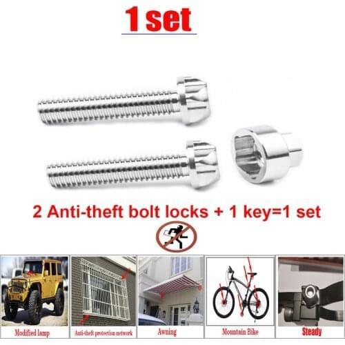 Security Anti Theft Screws Bolt Nuts M6 M8 M10 304Stainless Steel Mountain Bike Awning Car Accessories For Car Styling LED Light