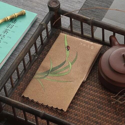 High-Grade Absorbent Clay Tea Mat Painted Velvet Household Tea Table Tea Cloth Tea Napkie Tea Ceremony Accessories