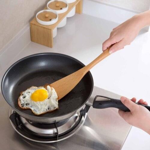 OTHERHOUSE 1Pc Kitchen Utensils Wood Turner Shovel Wooden Spatula Natural Health Scoop Wooden Utensils Cooking Tool Cookware