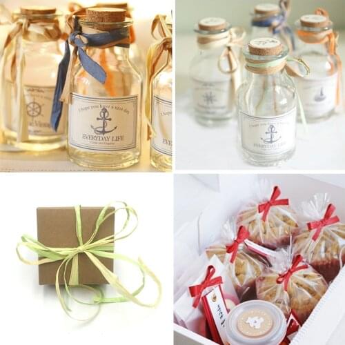 2 Rolls Raffia Paper Ribbon Gift Package String Scrapbooking Crafts Decor