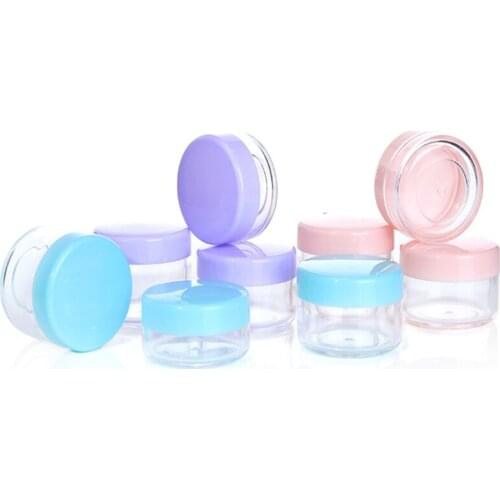 500pcs/lot 10g 15g 20g PS cream box Plastic cream bottle sample Vial box Container Cosmetics boxes Jar