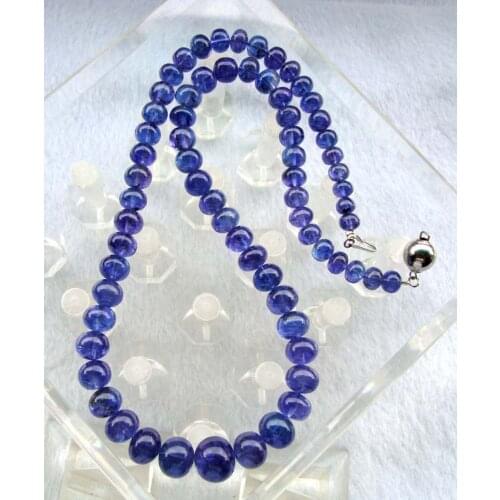 Free Shipping Natural Tanzanite Rondelle Beads Necklace Women Jewelry Accessories Weddings Parties Birthday Gift