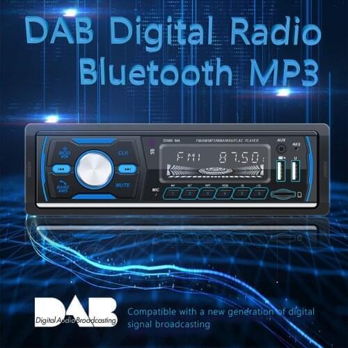 Bluetooth Car Stereo Radio Receiver With Remote Control Single Din Digital Media Receiver Support FM/AM/RDS/DAB/DAB +/MP3