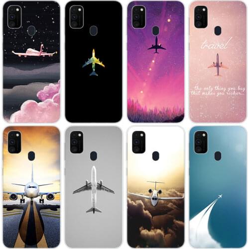 Aircraft plane airplane Case for Samsung Galaxy M11 M10S M01 M21 M31S M51 A01 J2 Core A21 A42 A6 A8 Plus J6 Plus A7 2018 Cover
