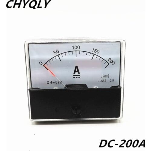 Pointer Analog Amp Panel Meter Current Ammeter DC 0-200A 200A free shipping