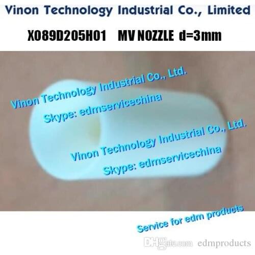 DEL9900 edm Nozzle Diam 3mm for Mitsubishi MV1200S,MV2400S machines X089D205H01, X089-D205-H01, DEL99A 3mm Nozzle for MV series