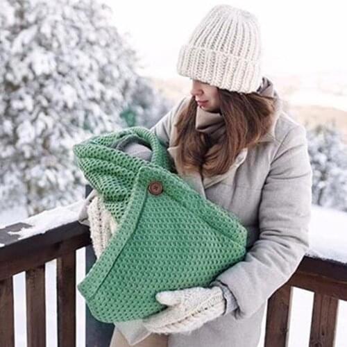 Baby Blnket Knitted For Newborns Extract Envelope Cocoon Candy Color Bebes Swaddle Warm Super Soft Infant Sleeping Bags 80*80cm