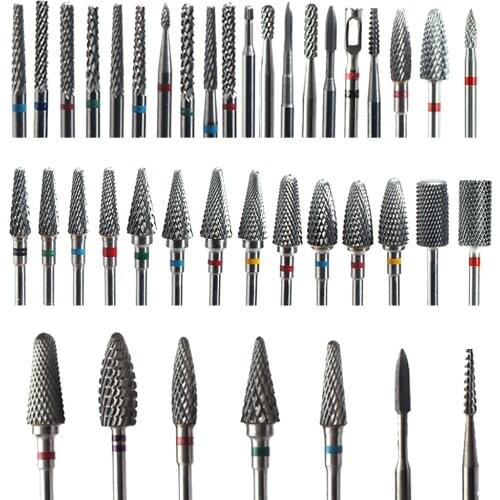 1pc Tungsten Carbide Nail Drill Bit Milling Cutters For Manicure Dead Skin Remove Burr Machine Accessories Tools