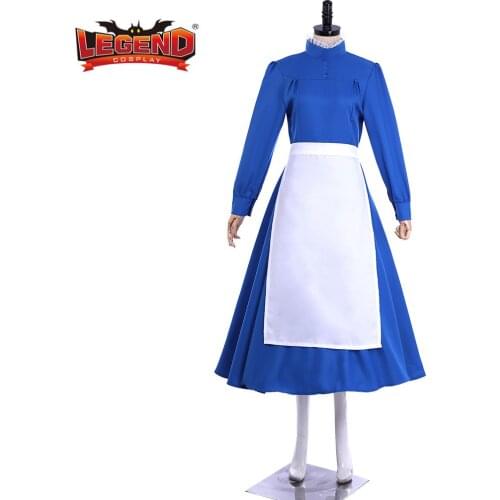 Cosplay legend Howls Moving Castle Sophie Cosplay Costume Adult Maid Dress Suit H001