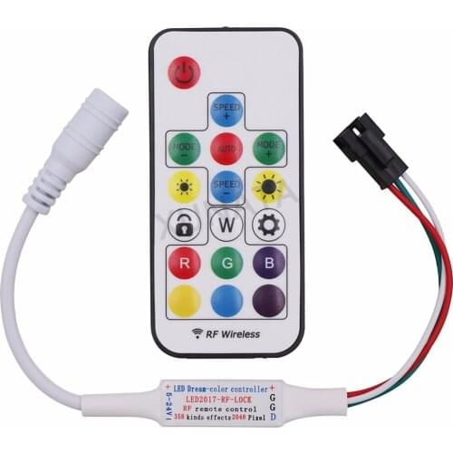 Mini Led WS2812B WS2811 Controller DC5-24V 14Keys 21Keys Led Strip RF Wireless Controller With 4pin Female DC