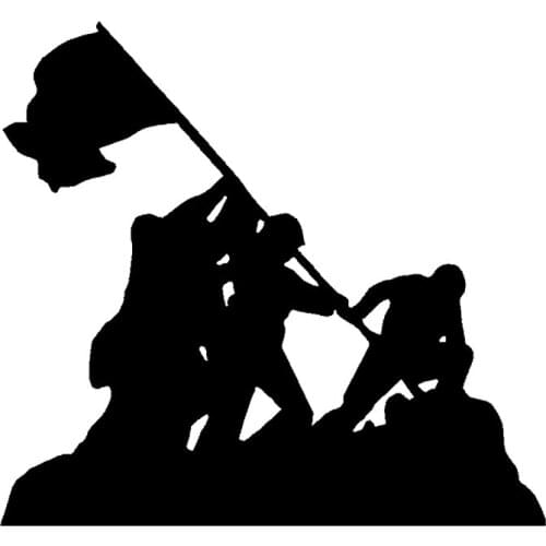 12cm*11cm Creative American Soldier Hero Fashion Sticker PVC Personalized Auto Windshield Waterproof Decal Customizable Colors