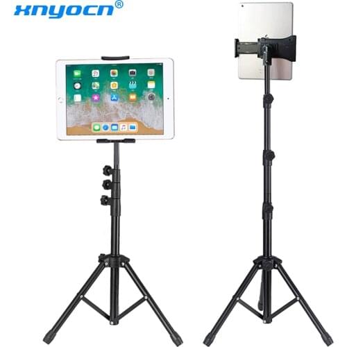 Tripod Floor Stand for iPad pro 12.9 air 2 3 4 20 To 50 Inch Adjustable Tablet Mount for iPhone 12 mini pro promax mobile phone