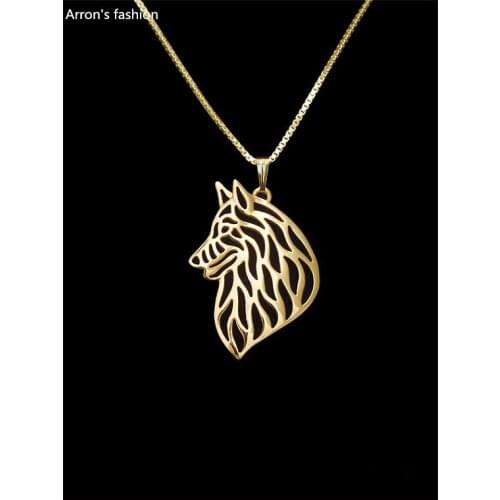 New 2016 Unique Romantic Gold Silver Color Belgian Tervuren Pendant Necklace Hunger Games Necklace Women Best Friend Choker