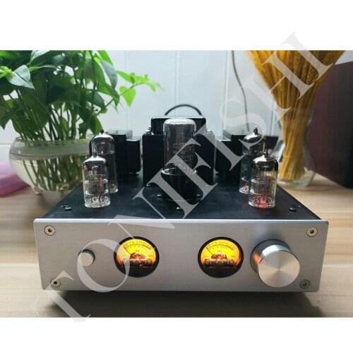 VU meter 6P1 single-ended Class A tube HIFI fever-level power amplifier, finished product or DIY kit. Output power: 3.2W+3.2W