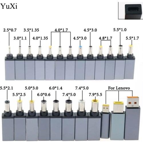 USB 3.1 C Female to DC Power 4.0 4.8x1.7mm/5.5x2.1 2.5mm/7.4x5.0mm Male Charge Adapter Connector for Lenovo Asus HP DELL Lapto