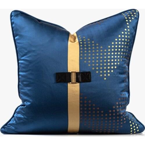 Blue Cushion Cover For Living Room Car Pillows Chair Cushions Decorative Pillow Case Eueo Luxury Linen