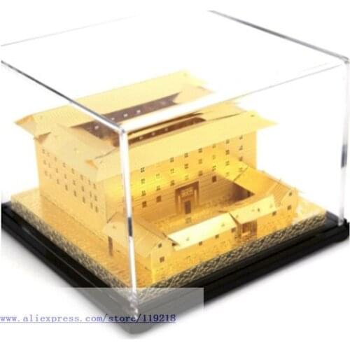 Pure copper ancient building model Fujian Tulou-Heguilou home window office