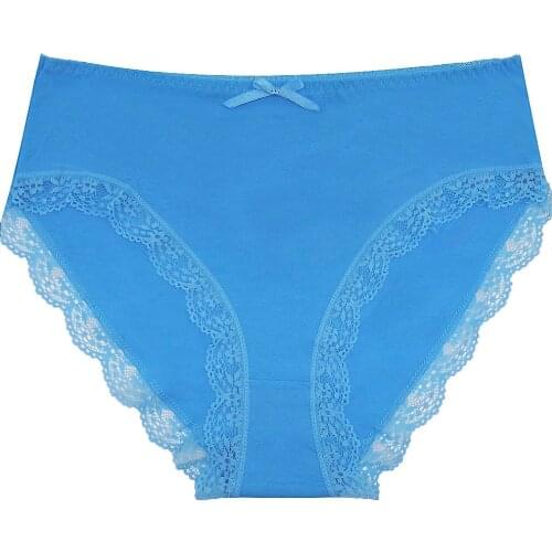 6 Pieces/Lot Panties Cotton Underwear Women Briefs Plus Size Underpant Sexy Lace Intimate Woman Knickers 4XL 3XL Dropshipping