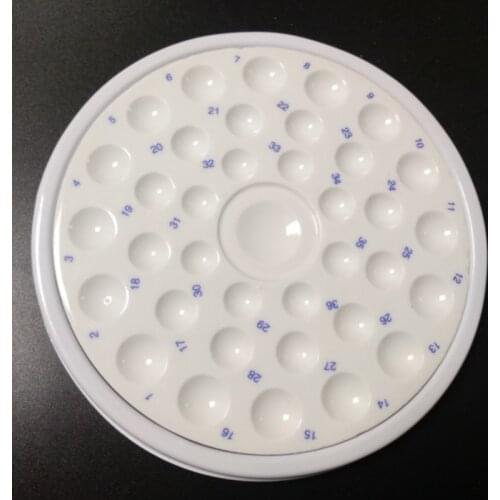 High quality Dental Lab Porcelain Mixing Watering Plate Wet Tray 36 Slot Ceramic Palette